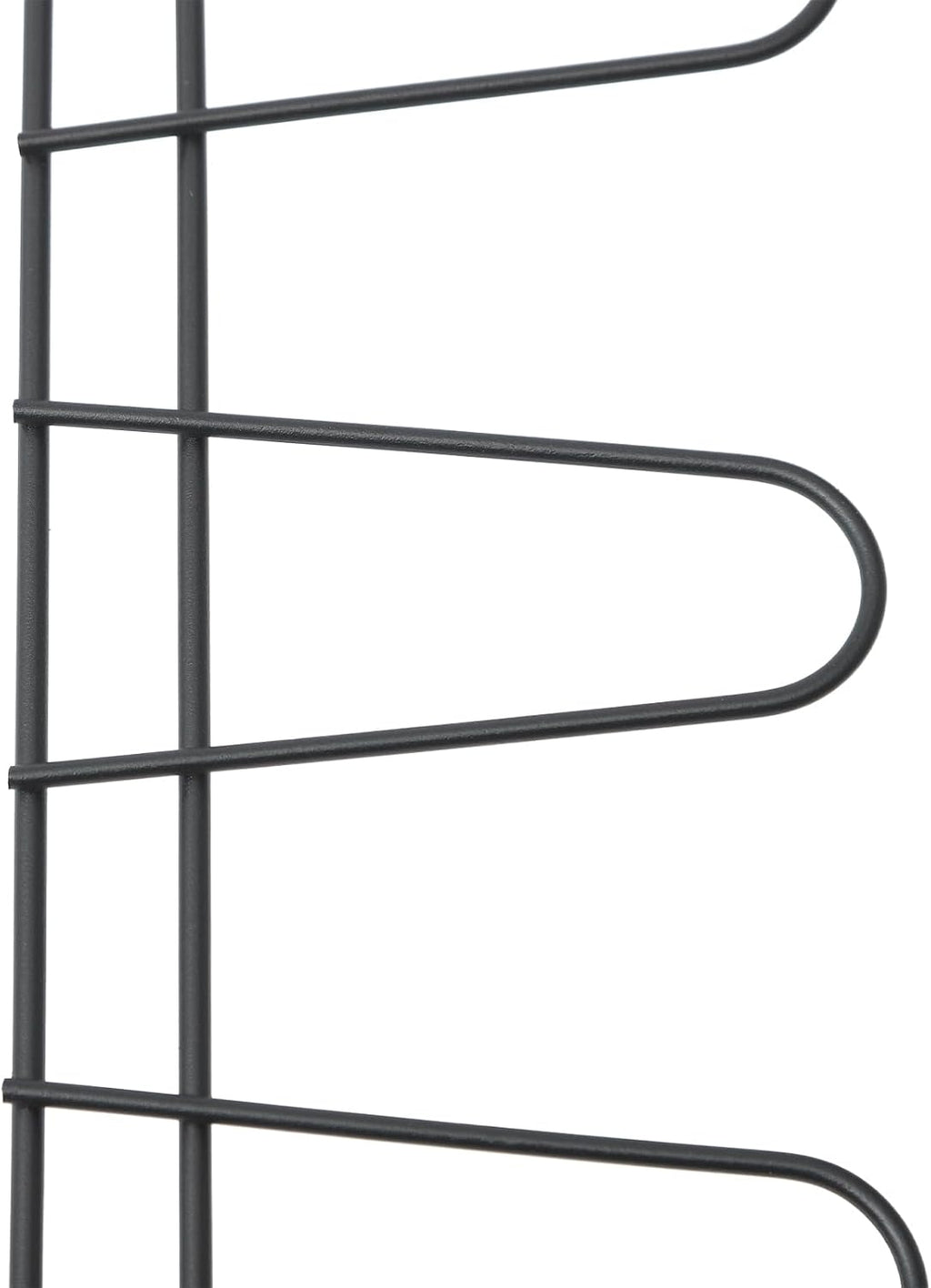 Black 6‑Tier Wall‑Mounted Metal Shoe Rack