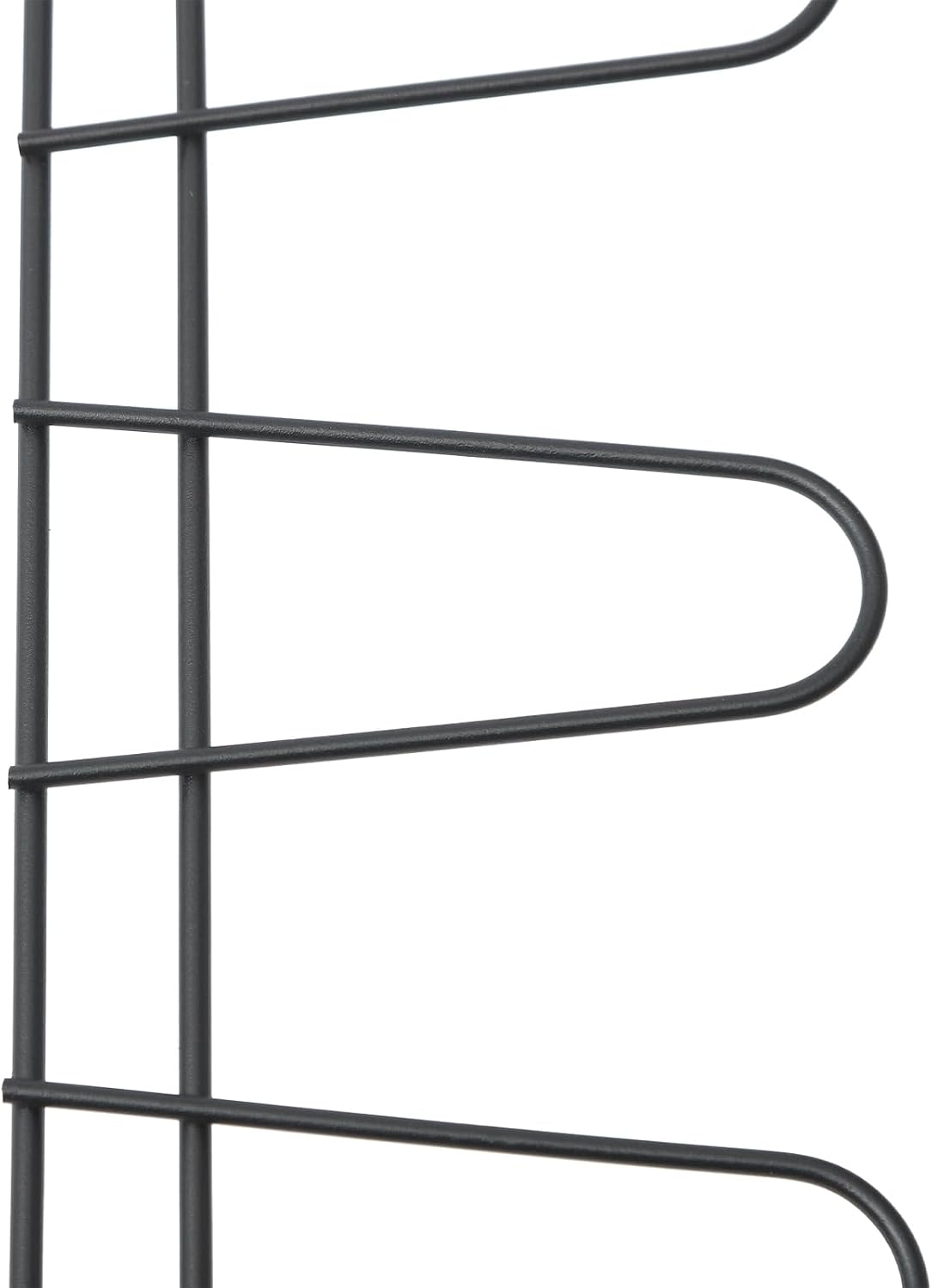 Black 6‑Tier Wall‑Mounted Metal Shoe Rack
