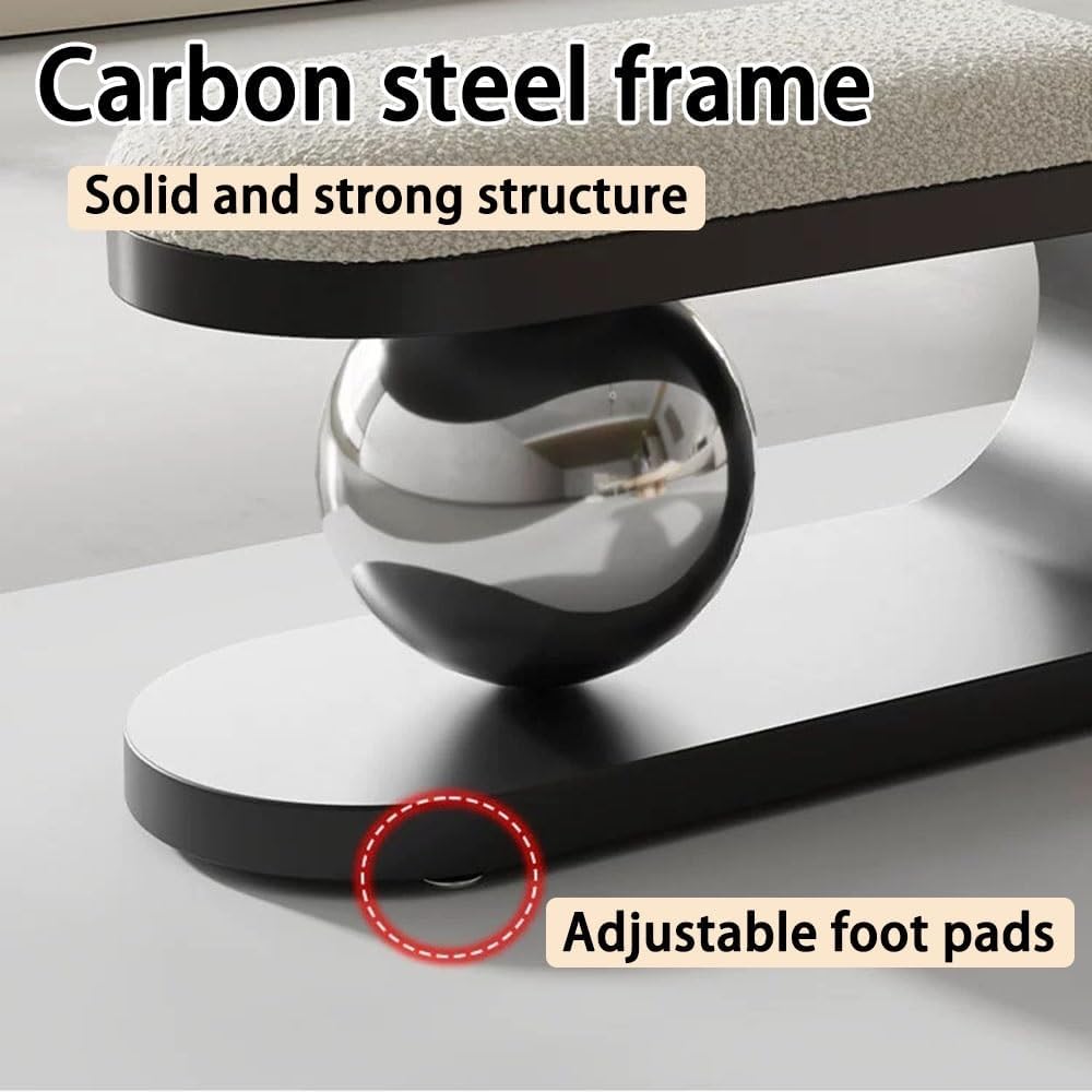 Black Modern Upholstered Entryway Shoe Bench