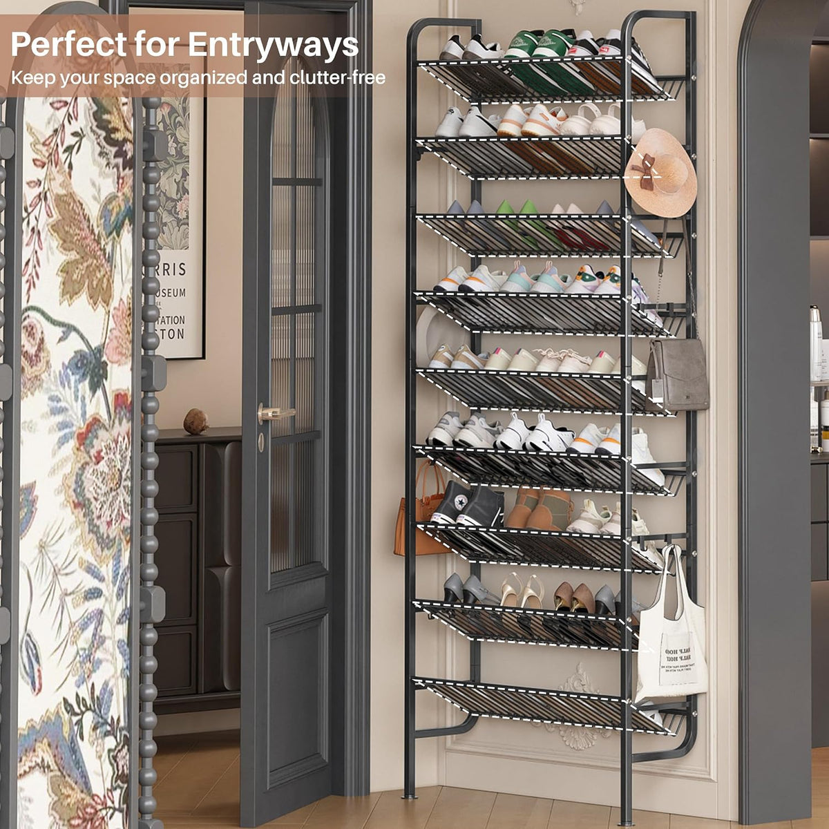 9‑Tier Freestanding Shoe Rack