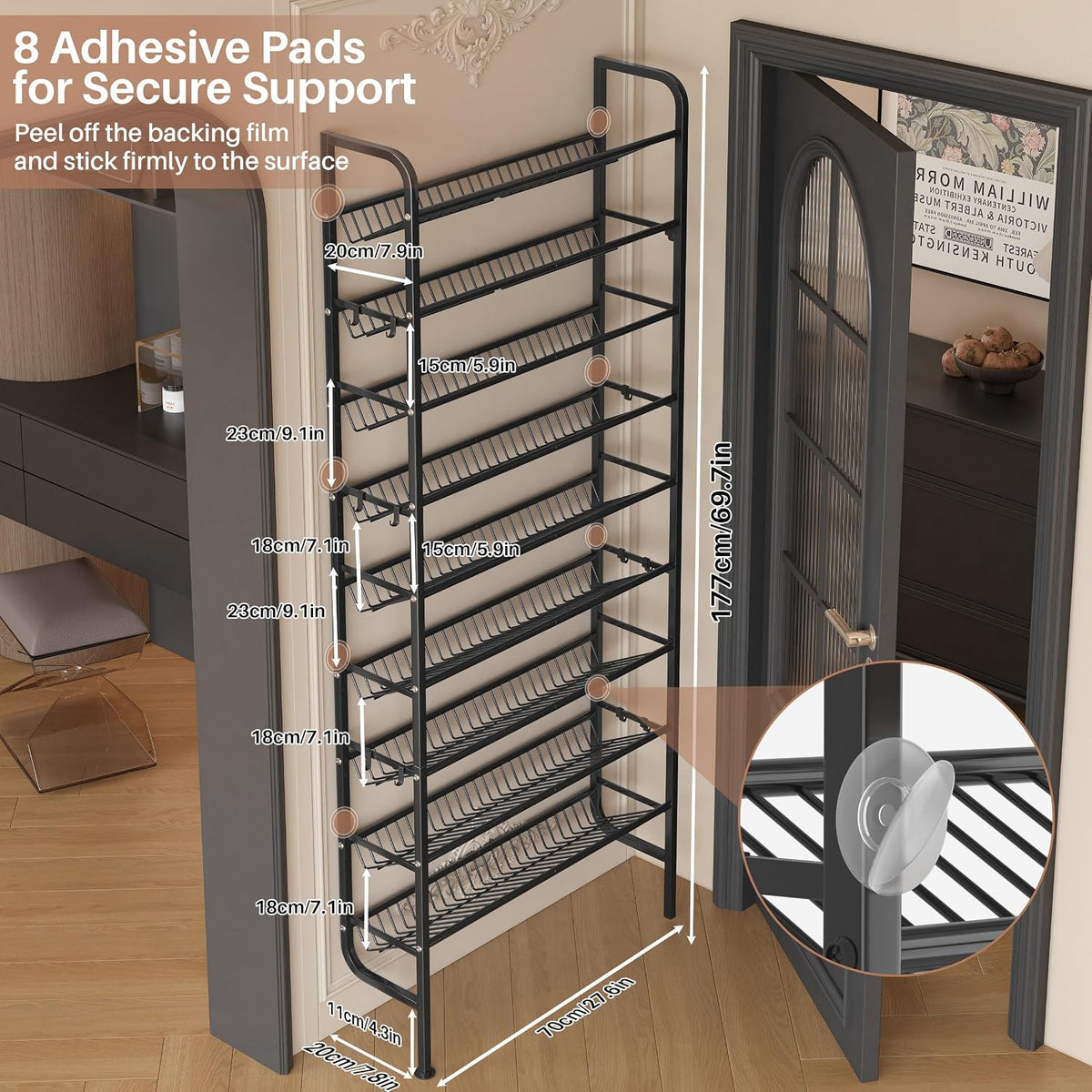 9‑Tier Freestanding Shoe Rack