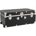 212 Main Black Storage Trunk with Wheels & Lock